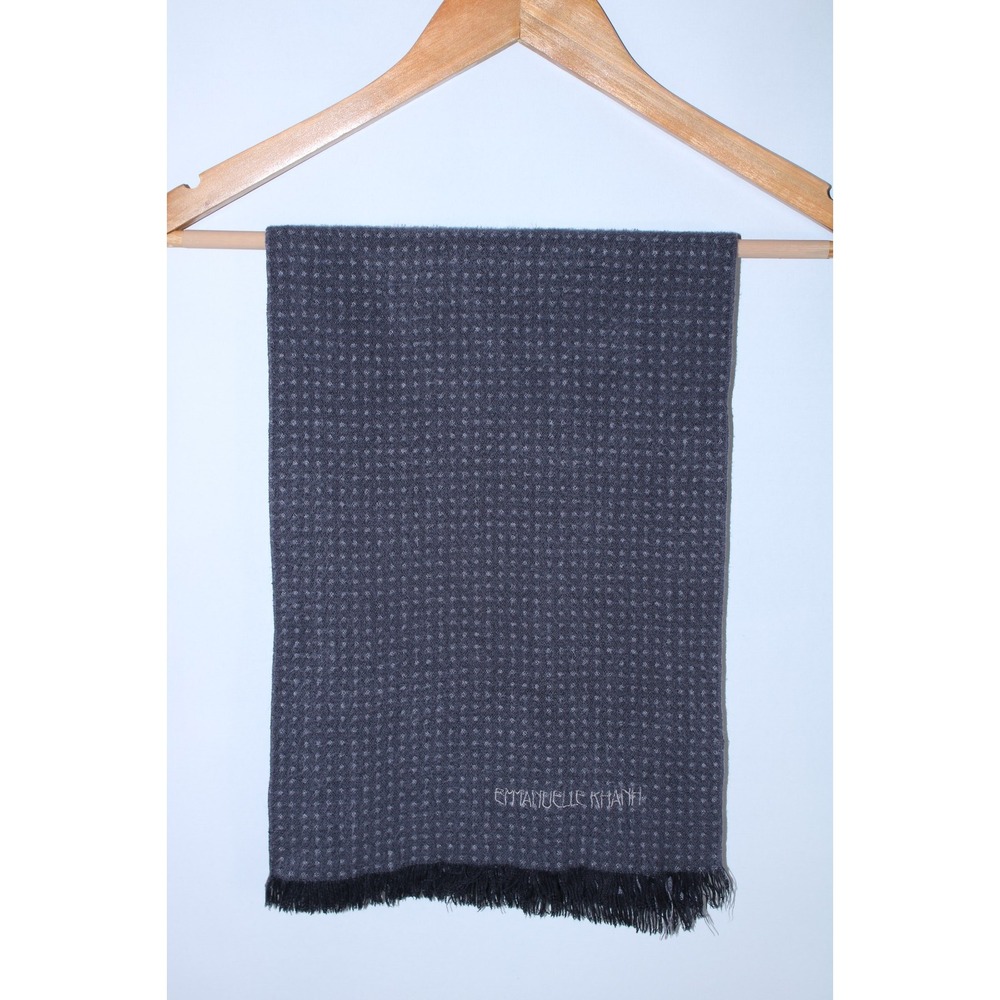 Emmanuelle Khanh Men's One Size Gray Viscose Scarf